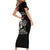 American Skull Short Sleeve Bodycon Dress I Talk I Smile But Be Carefull When I Silent DT01