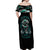 Blood Skull Off Shoulder Maxi Dress I Hold A Angel And Crazy Lady It Your Choice - Wonder Print Shop