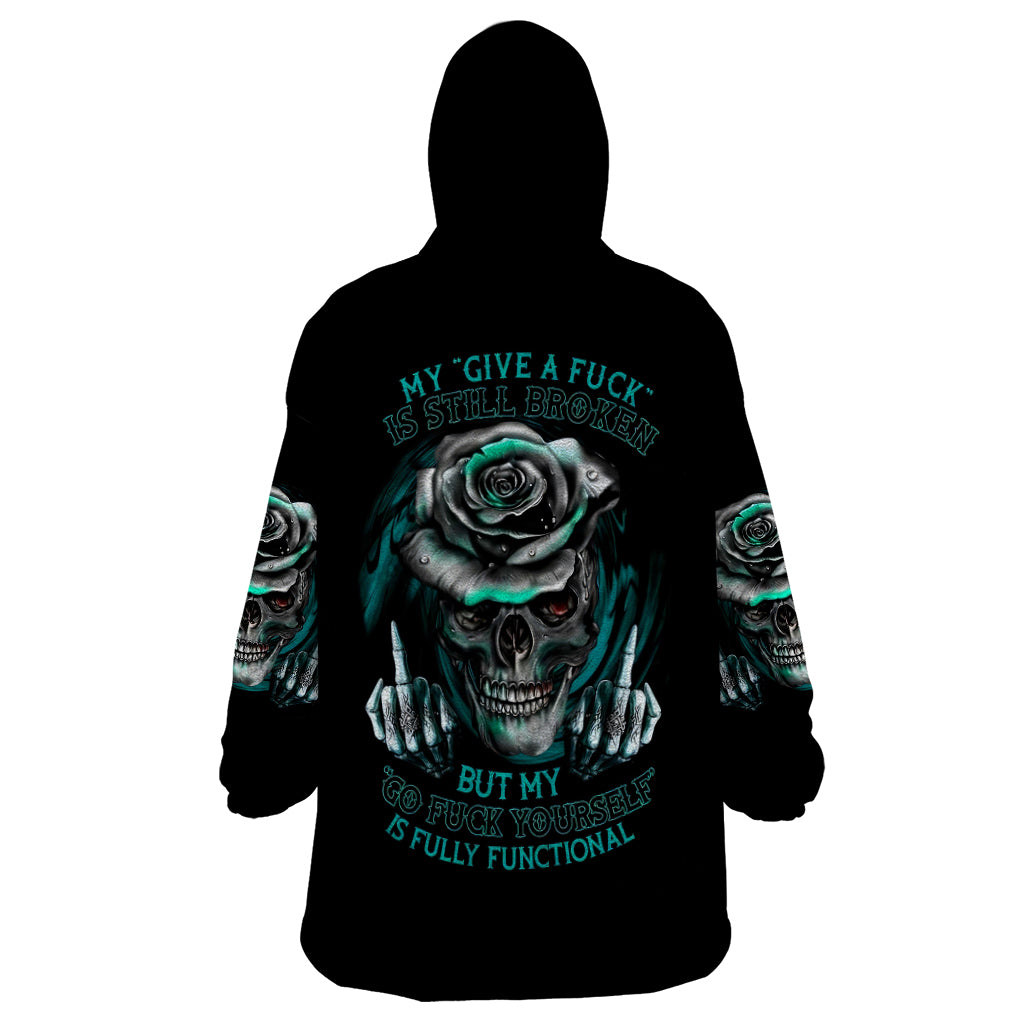 Blood Skull Wearable Blanket Hoodie I Hold A Angel And Crazy Lady It Your Choice DT01