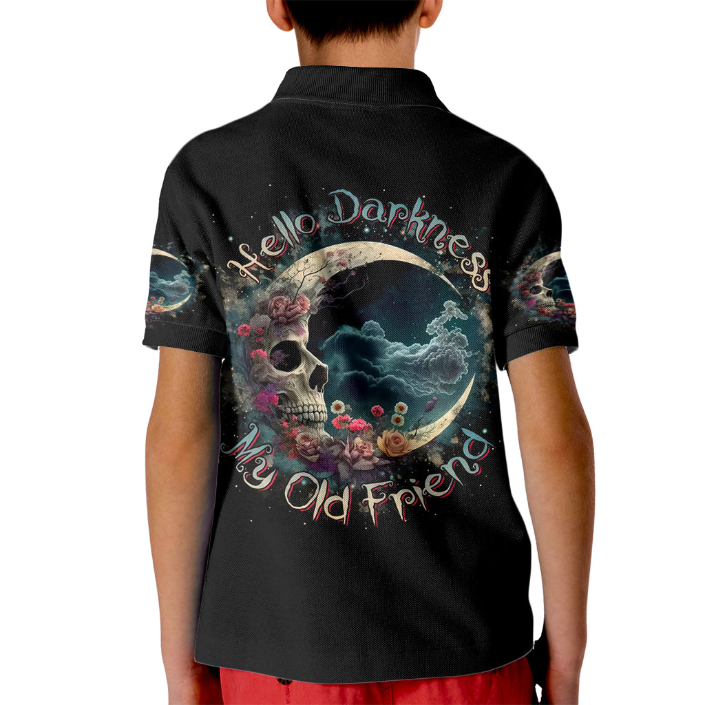 Moon Skull Kid Polo Shirt Hello Darkness My Old Friend Moon - Wonder Print Shop