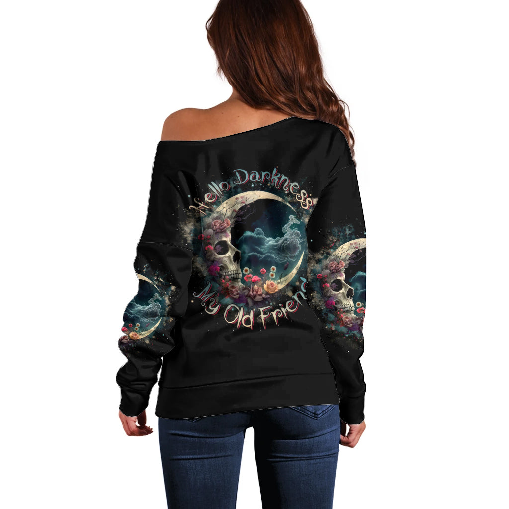 Blood Skull Off Shoulder Sweater You Got My Back I Got Your Rest Of Your Life - Wonder Print Shop