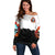 Death Skull Off Shoulder Sweater I Never Alone My Demon With Me 24/7 - Wonder Print Shop