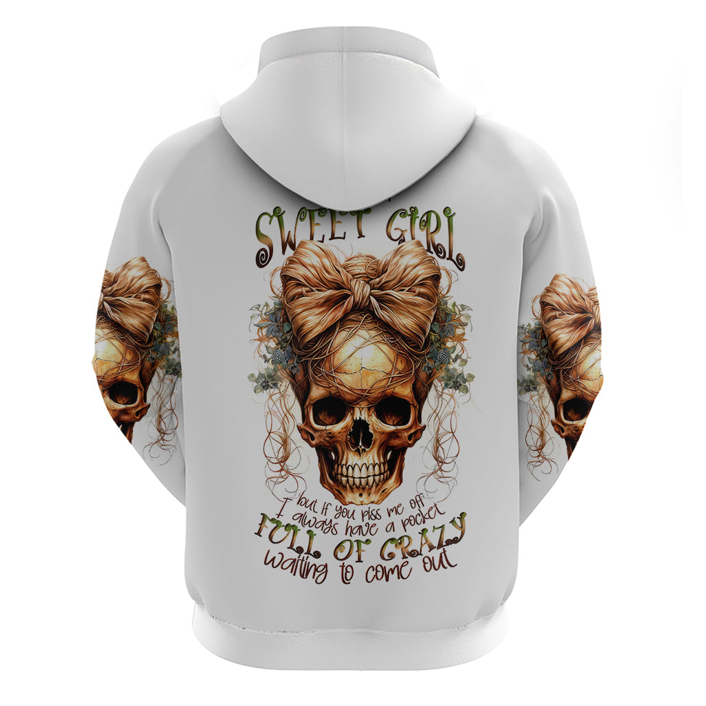 Girl Skull Hoodie I Sweet Girl Full Of Crazy - Wonder Print Shop