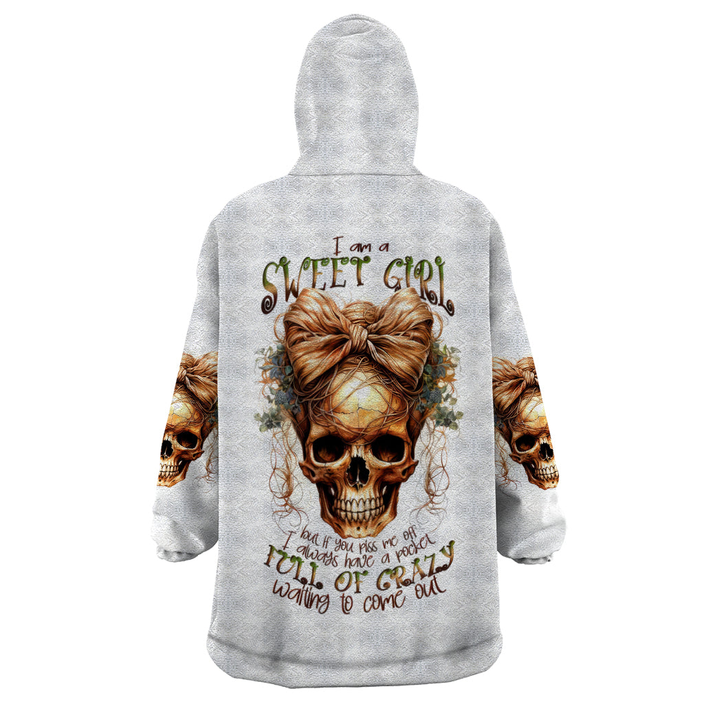 Devil Skull Wearable Blanket Hoodie I Never Alone My Demon With Me 24/7 DT01