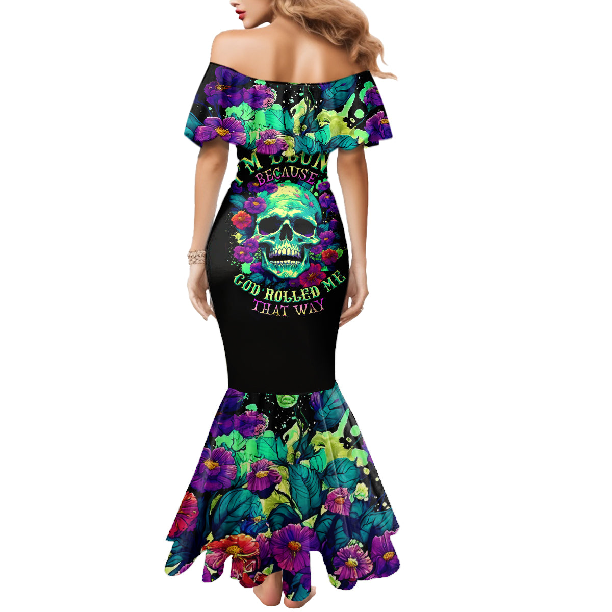 Devil Skull Mermaid Dress It's Not How Crazy Iam But Enjoy It Make Me Dangerous - Wonder Print Shop