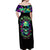 Devil Skull Off Shoulder Maxi Dress It's Not How Crazy Iam But Enjoy It Make Me Dangerous - Wonder Print Shop