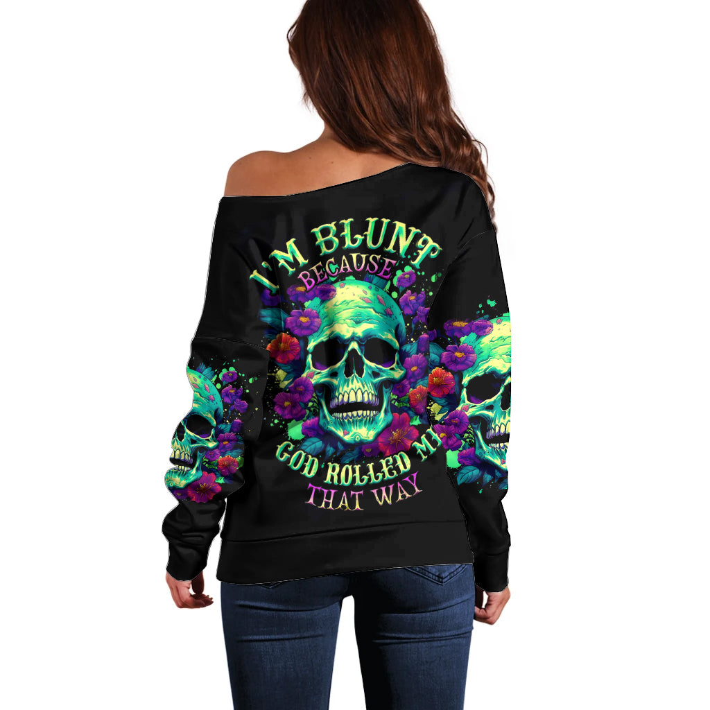 Devil Skull Off Shoulder Sweater It's Not How Crazy Iam But Enjoy It Make Me Dangerous - Wonder Print Shop