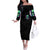 Devil Skull Off The Shoulder Long Sleeve Dress It's Not How Crazy Iam But Enjoy It Make Me Dangerous - Wonder Print Shop