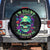 Flower Skull Spare Tire Cover I Blunt Because God Rolled Me That Way - Wonder Print Shop