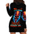 Thunder Skull Hoodie Dress I Can't Go To Hell Devil Restrainning Order Against Me - Wonder Print Shop