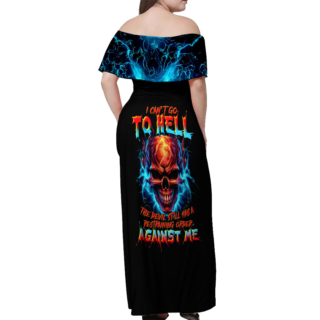 Dia De Los Muertos Skull Off Shoulder Maxi Dress My Next Life I Want To Be Karma Fairy - Wonder Print Shop