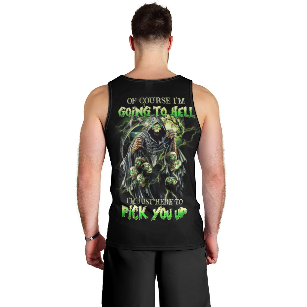 Fire Skull Men Tank Top Judge Me When You're Perfect Otherwise Shut Up DT01