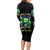 Skull Pumpkin Long Sleeve Bodycon Dress I Have Three Side Quite Funny And Side You Never Want - Wonder Print Shop