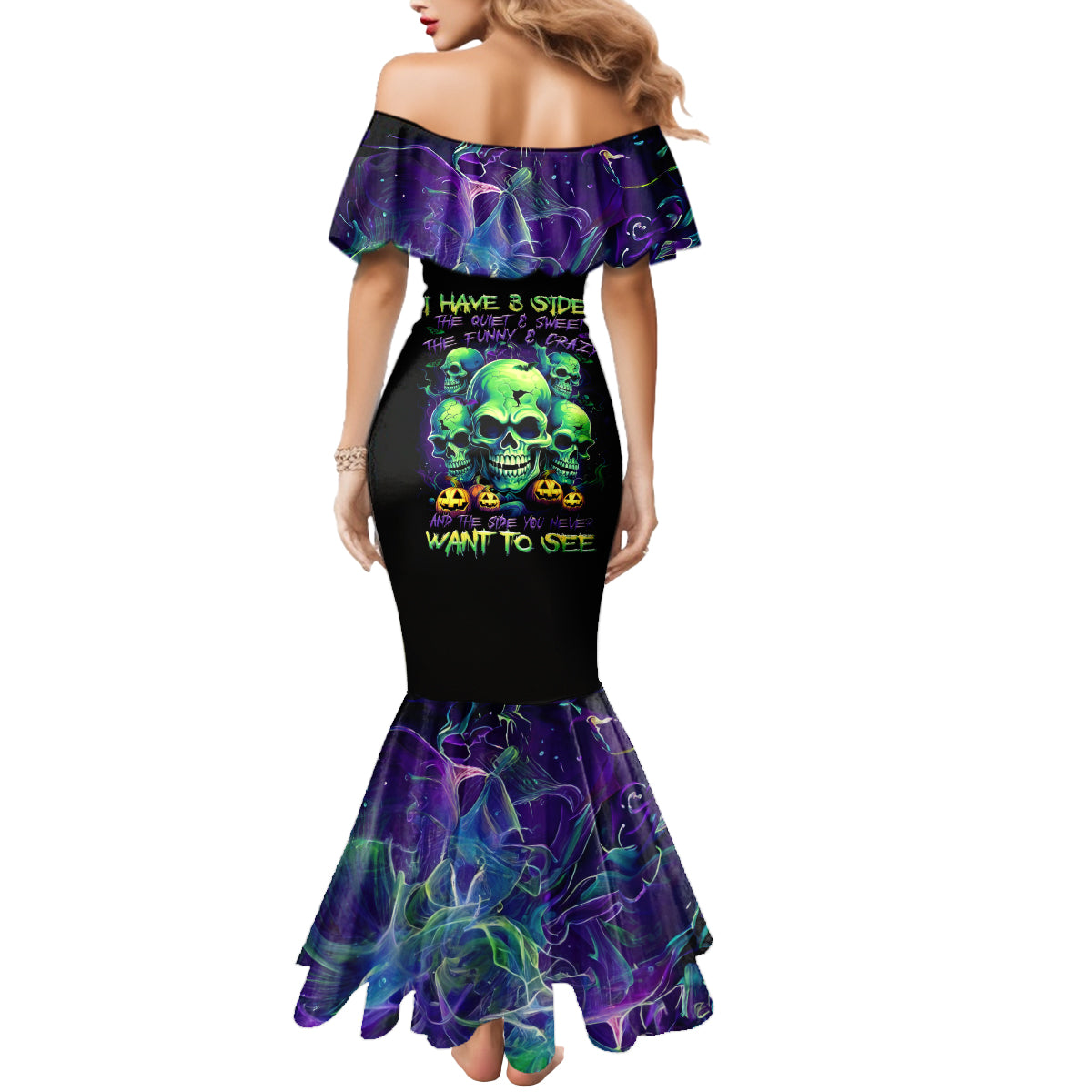 Flower Skull Mermaid Dress Don't Try To Figured Me Out I Special Kind Fire Flower - Wonder Print Shop