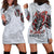 Devil Skull Hoodie Dress I Never Alone My Demon With Me 24/7 - Wonder Print Shop