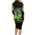 Death Skull Long Sleeve Bodycon Dress I Never Alone My Demon With Me 24/7 - Wonder Print Shop