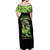 Flower Skull Off Shoulder Maxi Dress I Blunt Because God Rolled Me That Way - Wonder Print Shop