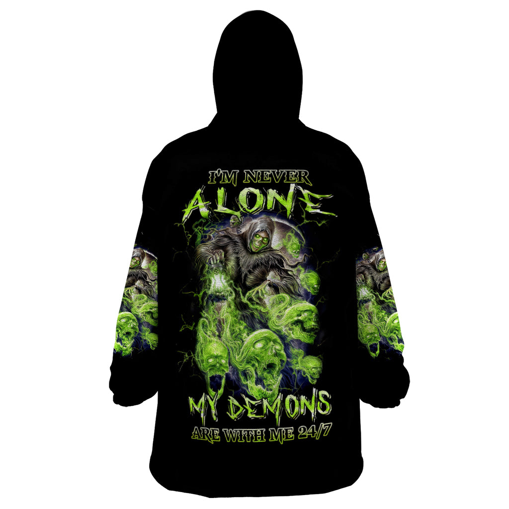 Flower Skull Wearable Blanket Hoodie I Blunt Because God Rolled Me That Way DT01