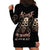 Satan Skull Hoodie Dress I Never Alone My Demon With Me 24/7 - Wonder Print Shop