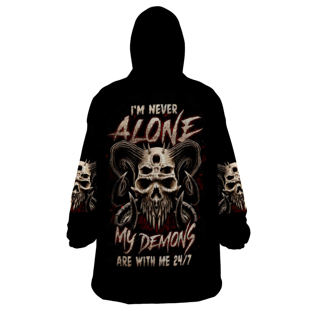 Flower Skull Wearable Blanket Hoodie I Try To Avoid Drama DT01