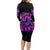 Graffiti Skull Long Sleeve Bodycon Dress I Talk I Smile But Be Carefull When I Silent - Wonder Print Shop