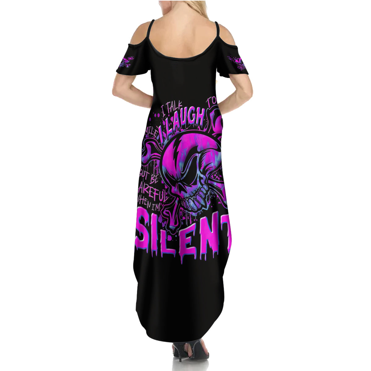 Girl Skull Summer Maxi Dress I Sweet Girl Full Of Crazy DT01