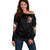 Graffiti Skull Off Shoulder Sweater I Talk I Smile But Be Carefull When I Silent - Wonder Print Shop