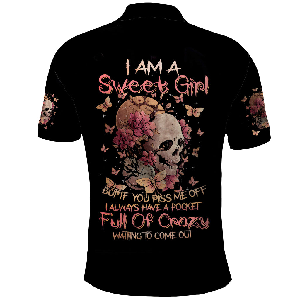 Graffiti Skull Polo Shirt I Talk I Smile But Be Carefull When I Silent - Wonder Print Shop