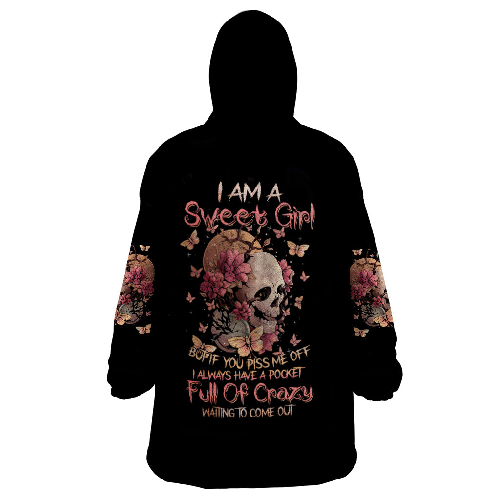 Graffiti Skull Wearable Blanket Hoodie I Talk I Smile But Be Carefull When I Silent DT01