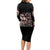 Blood Skull Long Sleeve Bodycon Dress I Hold A Angel And Crazy Lady It Your Choice - Wonder Print Shop