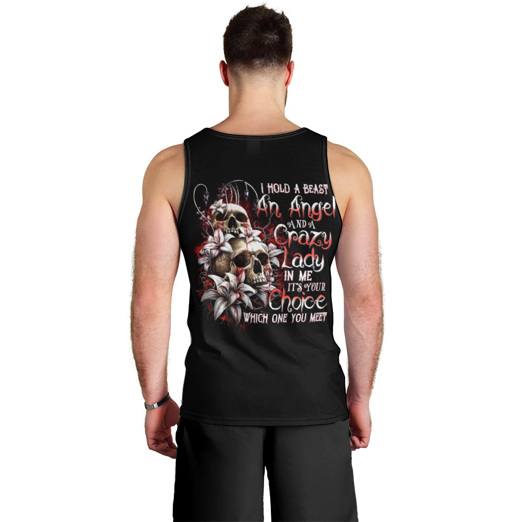 Moon Skull Men Tank Top Hello Darkness My Old Friend Moon DT01