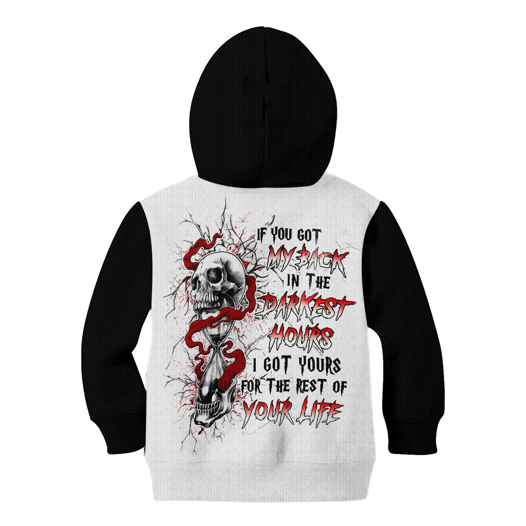 Blood Skull Kid Hoodie You Got My Back I Got Your Rest Of Your Life - Wonder Print Shop