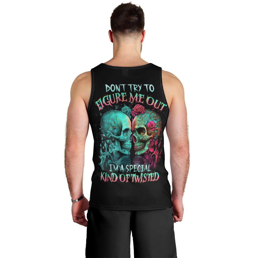 Satan Skull Men Tank Top I Never Alone My Demon With Me 24/7 DT01