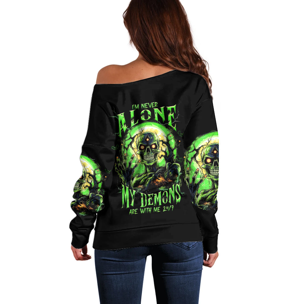 Skull Pumpkin Off Shoulder Sweater I Have Three Side Quite Funny And Side You Never Want - Wonder Print Shop