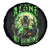 Zombie Skull Spare Tire Cover I Never Alone My Demon With Me 24/7 - Wonder Print Shop