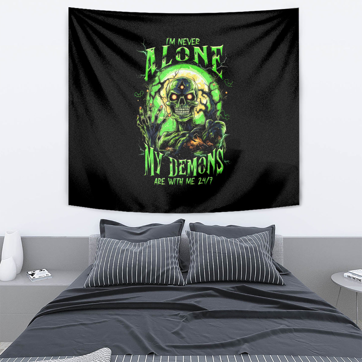 zombie-skull-tapestry-i-never-alone-my-demon-with-me-247