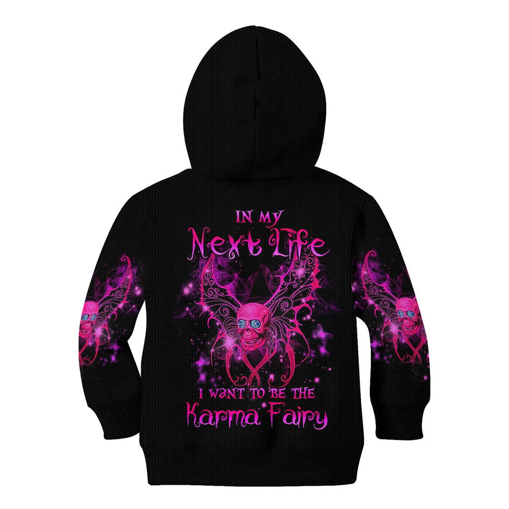 Fairy Skull Kid Hoodie My Next Life I Want To Be Karma Fairy - Wonder Print Shop