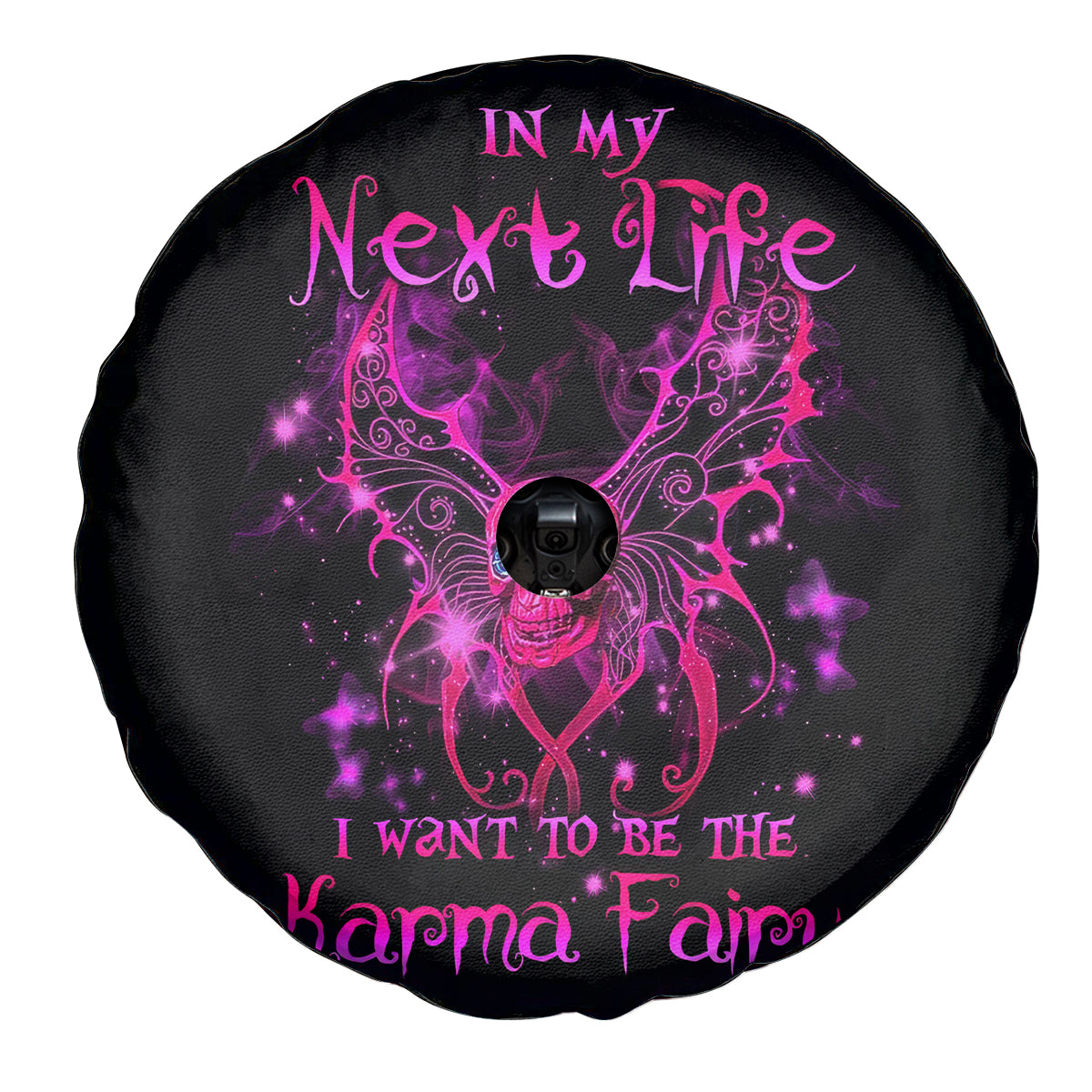 Fairy Skull Spare Tire Cover My Next Life I Want To Be Karma Fairy - Wonder Print Shop