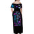 Skull Reaper Off Shoulder Maxi Dress I Going To Hell Just Pick You Up - Wonder Print Shop