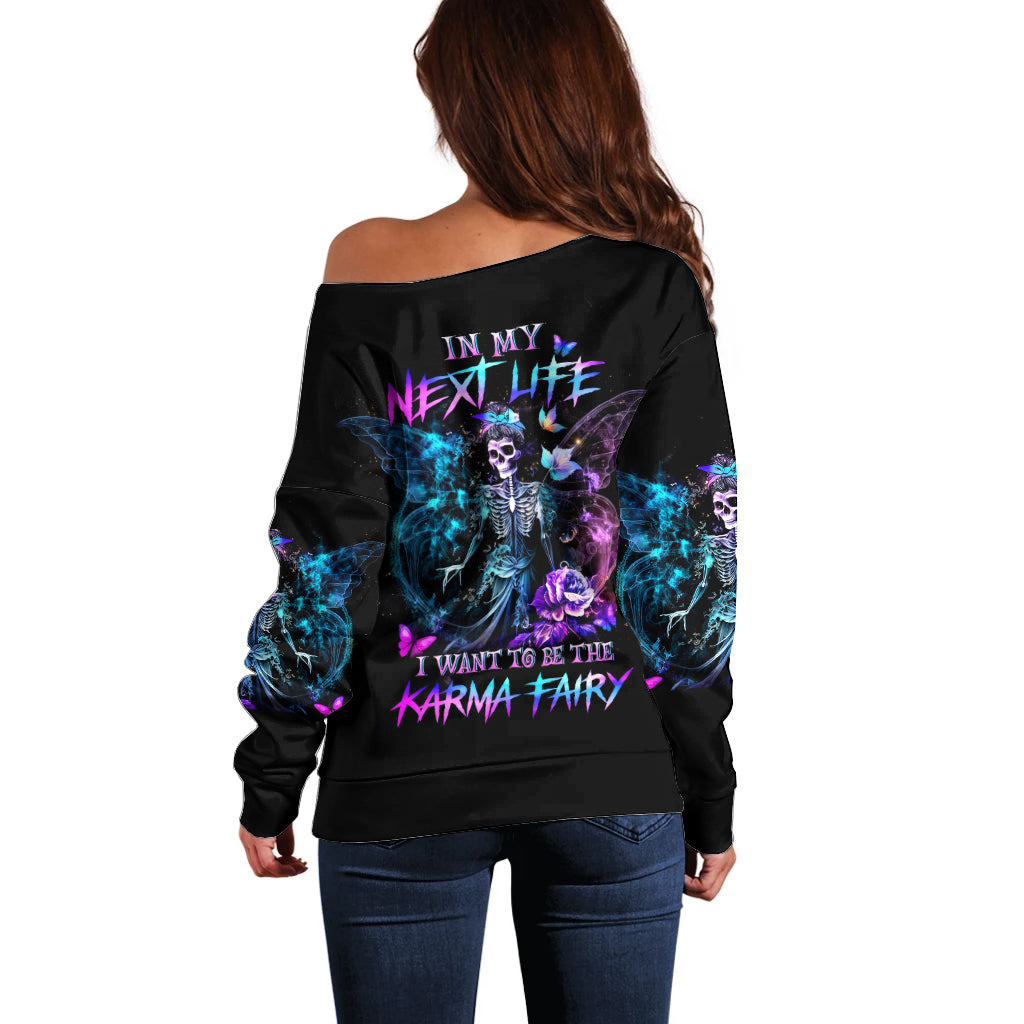 Skull Reaper Off Shoulder Sweater I Going To Hell Just Pick You Up - Wonder Print Shop