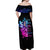 Thunder Skull Off Shoulder Maxi Dress I Can't Go To Hell Devil Restrainning Order Against Me - Wonder Print Shop