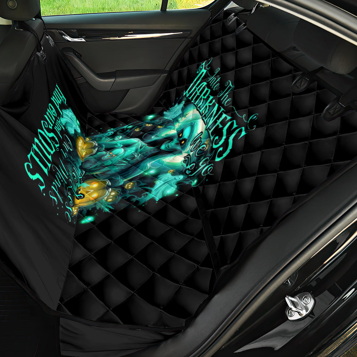 Witch Skull Back Car Seat Cover Into Darkness To Lose Our Mind And Find Our Souls - Wonder Print Shop