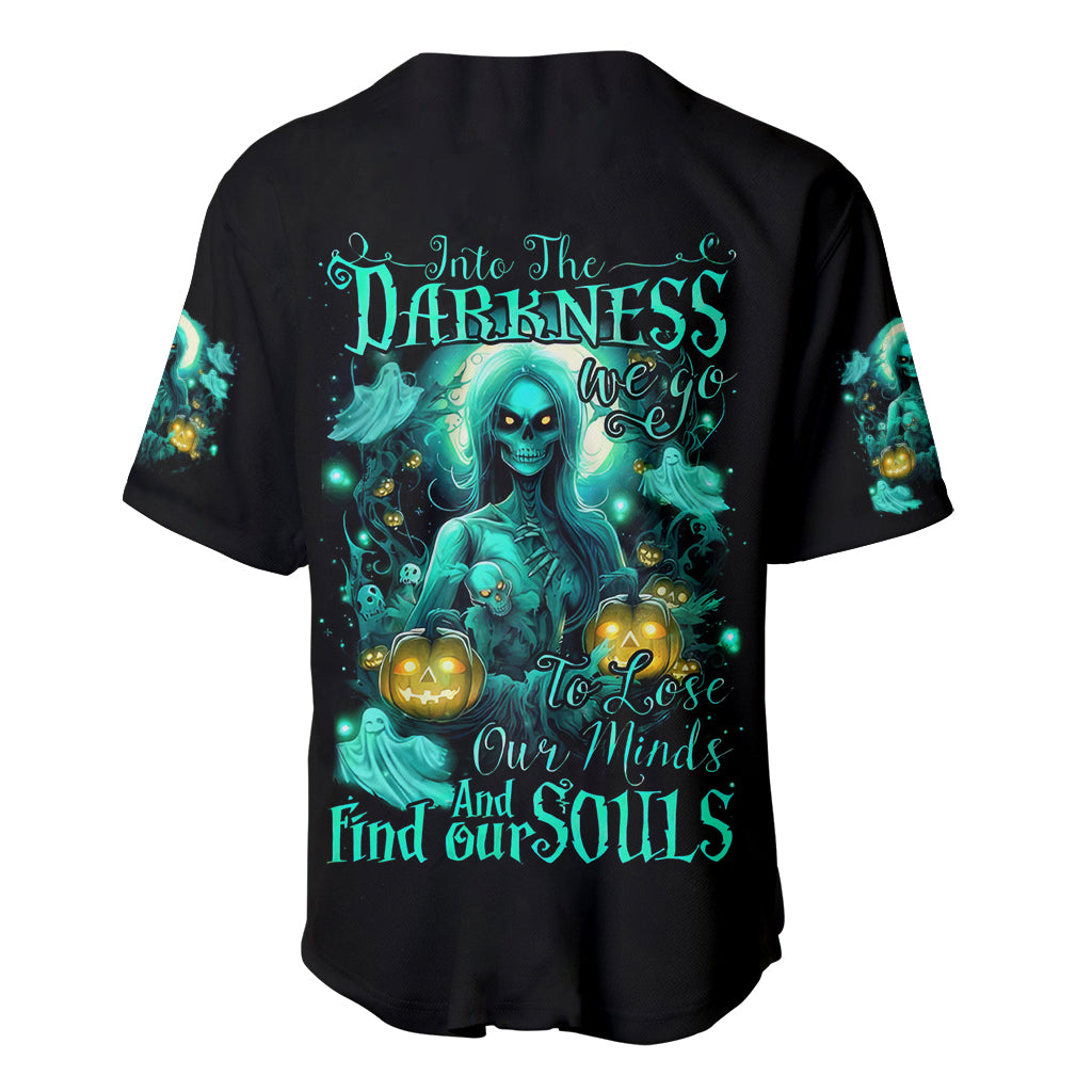 Witch Skull Baseball Jersey Into Darkness To Lose Our Mind And Find Our Souls - Wonder Print Shop