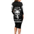 Devil Skull Long Sleeve Bodycon Dress It's Not How Crazy Iam But Enjoy It Make Me Dangerous - Wonder Print Shop