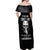 Thunder Skull Off Shoulder Maxi Dress My Demon Hide Inside My Head - Wonder Print Shop