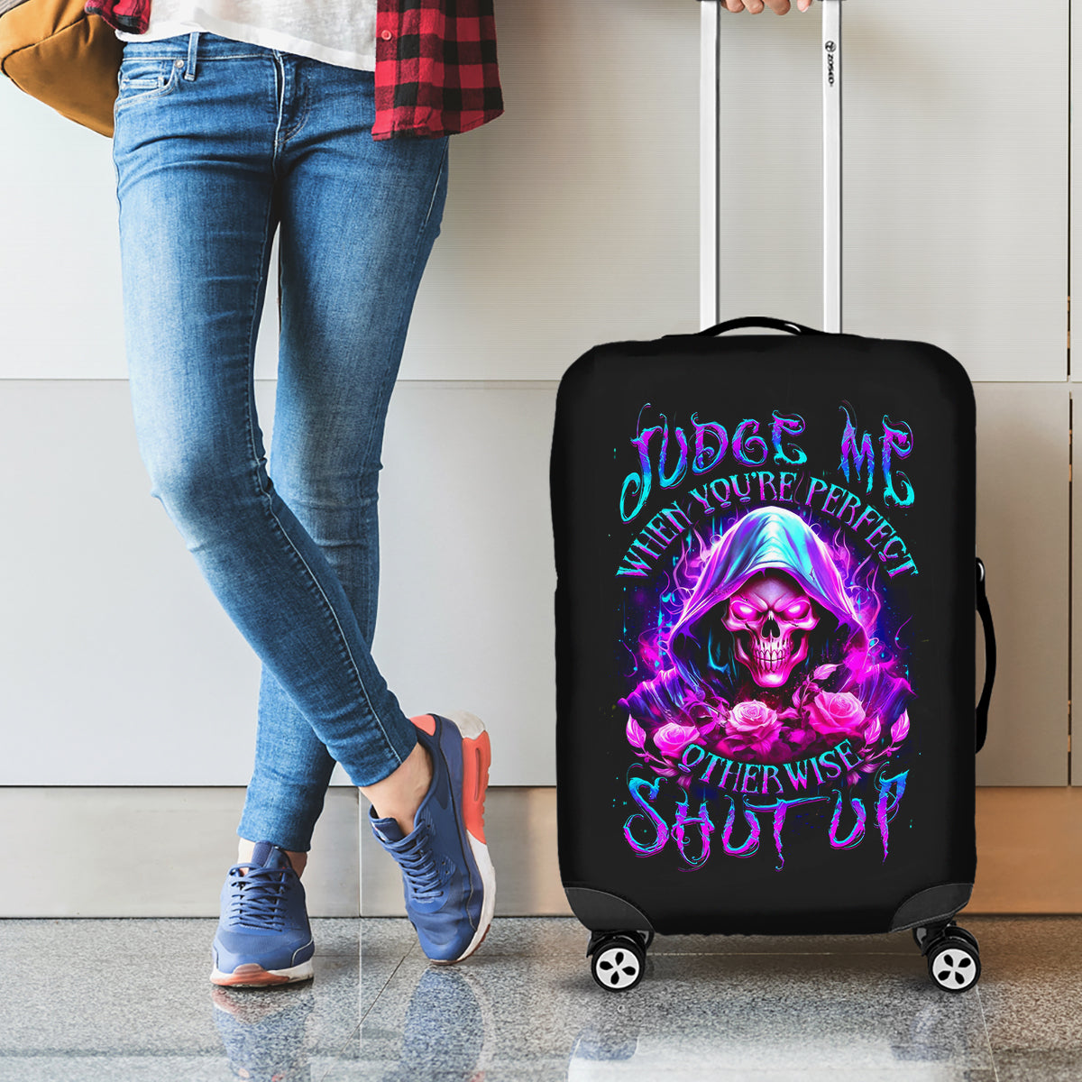 fire-skull-luggage-cover-judge-me-when-youre-perfect-otherwise-shut-up