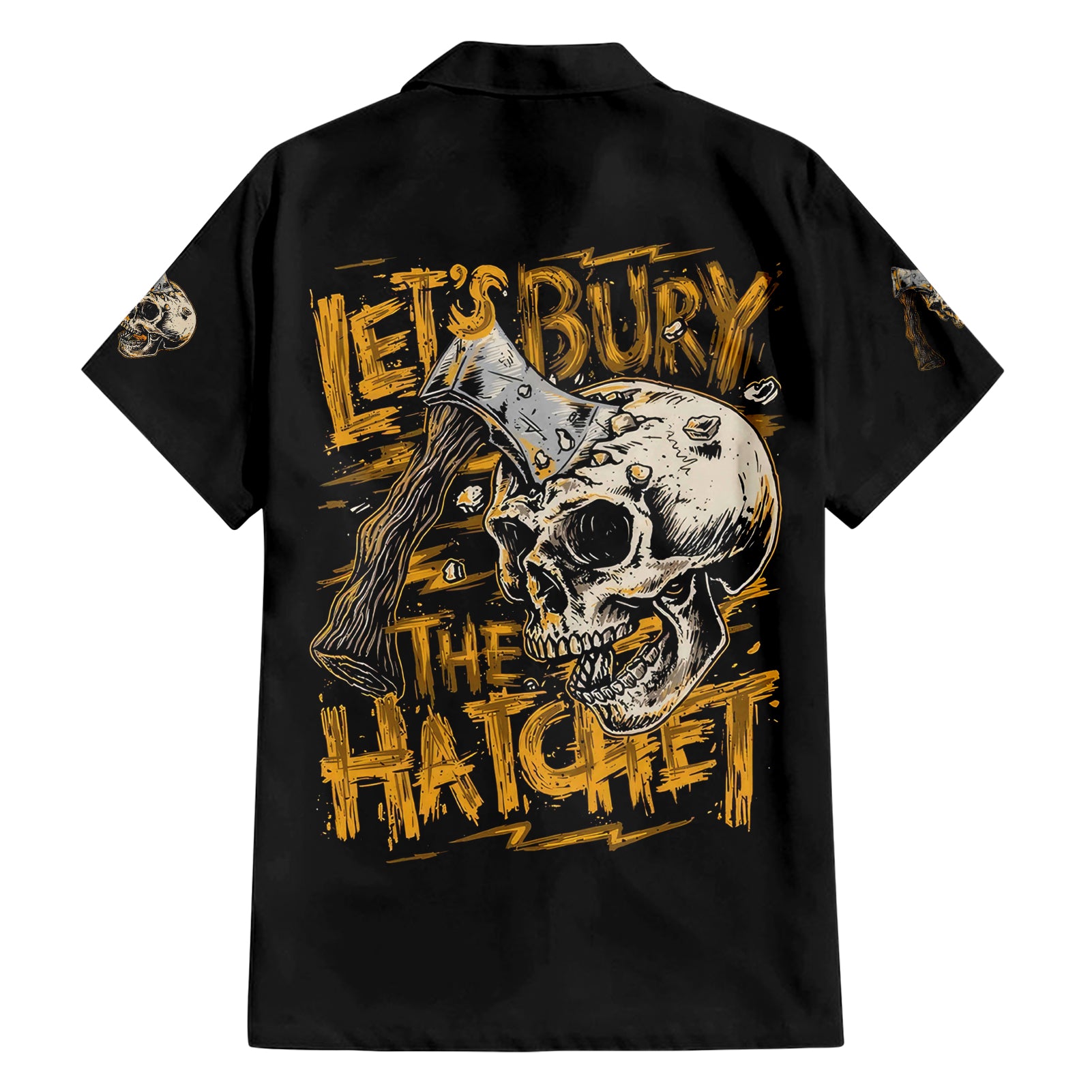 Axe Skull Hawaiian Shirt Let's Bury The Hatchet - Wonder Print Shop