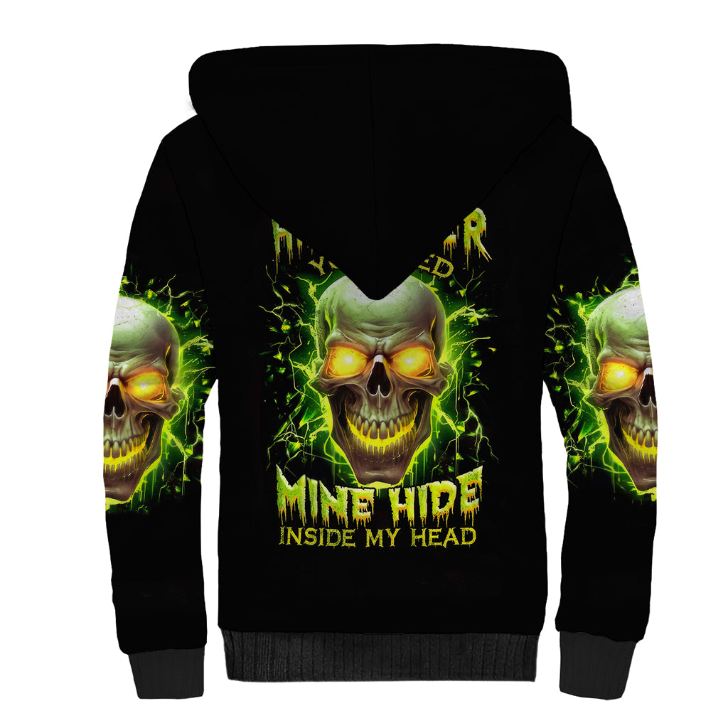 Witch Skull Sherpa Hoodie Into Darkness To Lose Our Mind And Find Our Souls - Wonder Print Shop