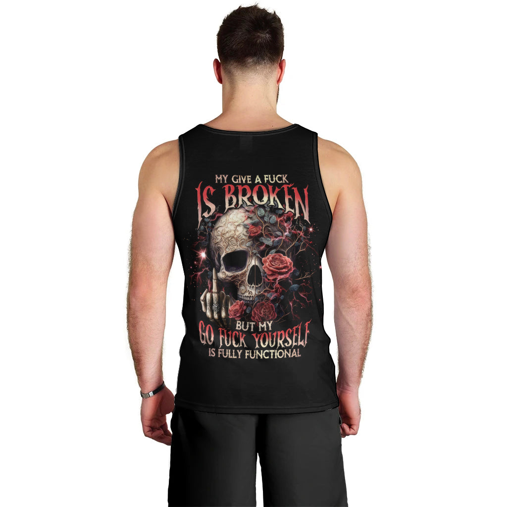 Zombie Skull Men Tank Top I Never Alone My Demon With Me 24/7 DT01