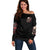 Zombie Skull Off Shoulder Sweater I Never Alone My Demon With Me 24/7 - Wonder Print Shop